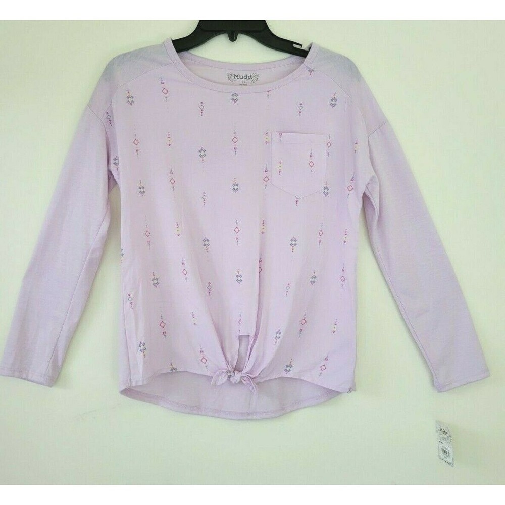 NWT Beautiful Mudd Juniors Size 14 Long Sleeve Light Purple Shirt